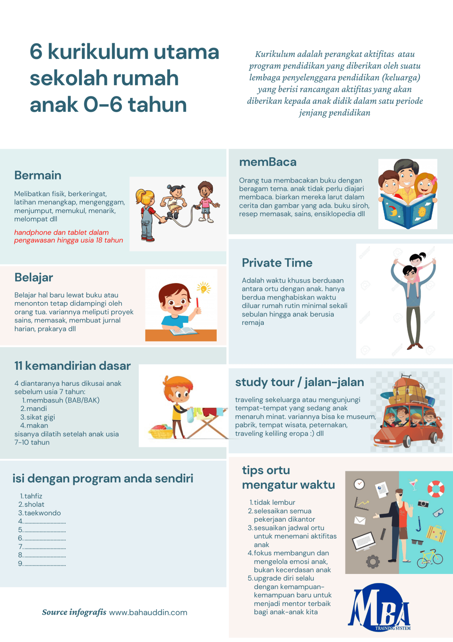 Bagaimana saya menyusun rencana belajar sekolah rumah anak usia 0-6 tahun